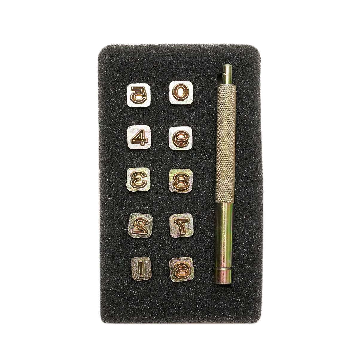 011-1110.SLC.02.jpg 1/4" Open Face Number Stamp Set Image