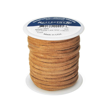 28-9013.SLC.01.jpg Lace Suede Toast 3/32" x 50ft Image
