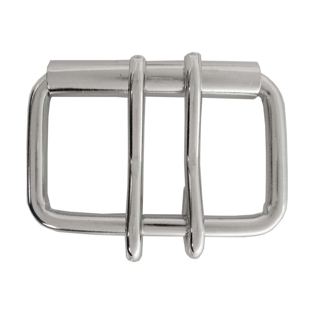 131-175001.SLC.jpg 1 1/2" 2 Prong Roller Buckle - Nickel Plate Image