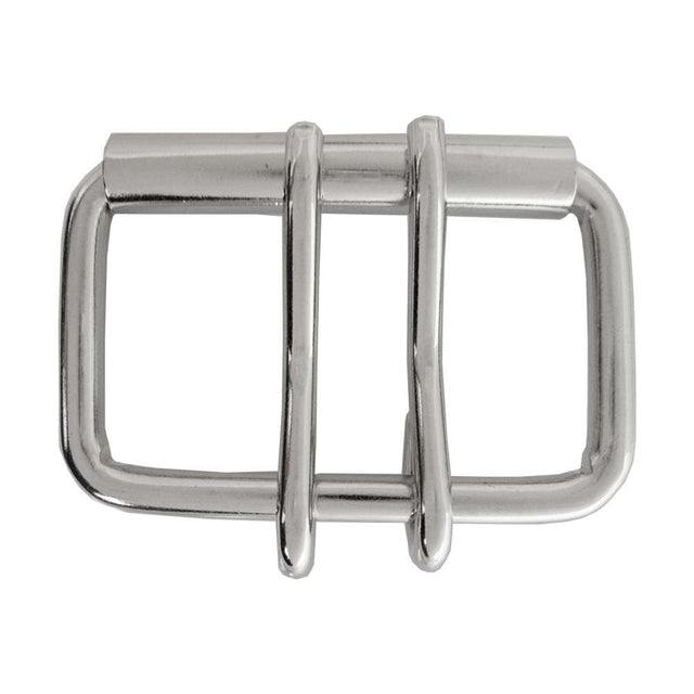 131-175001.SLC.jpg 1 1/2" 2 Prong Roller Buckle - Nickel Plate Image