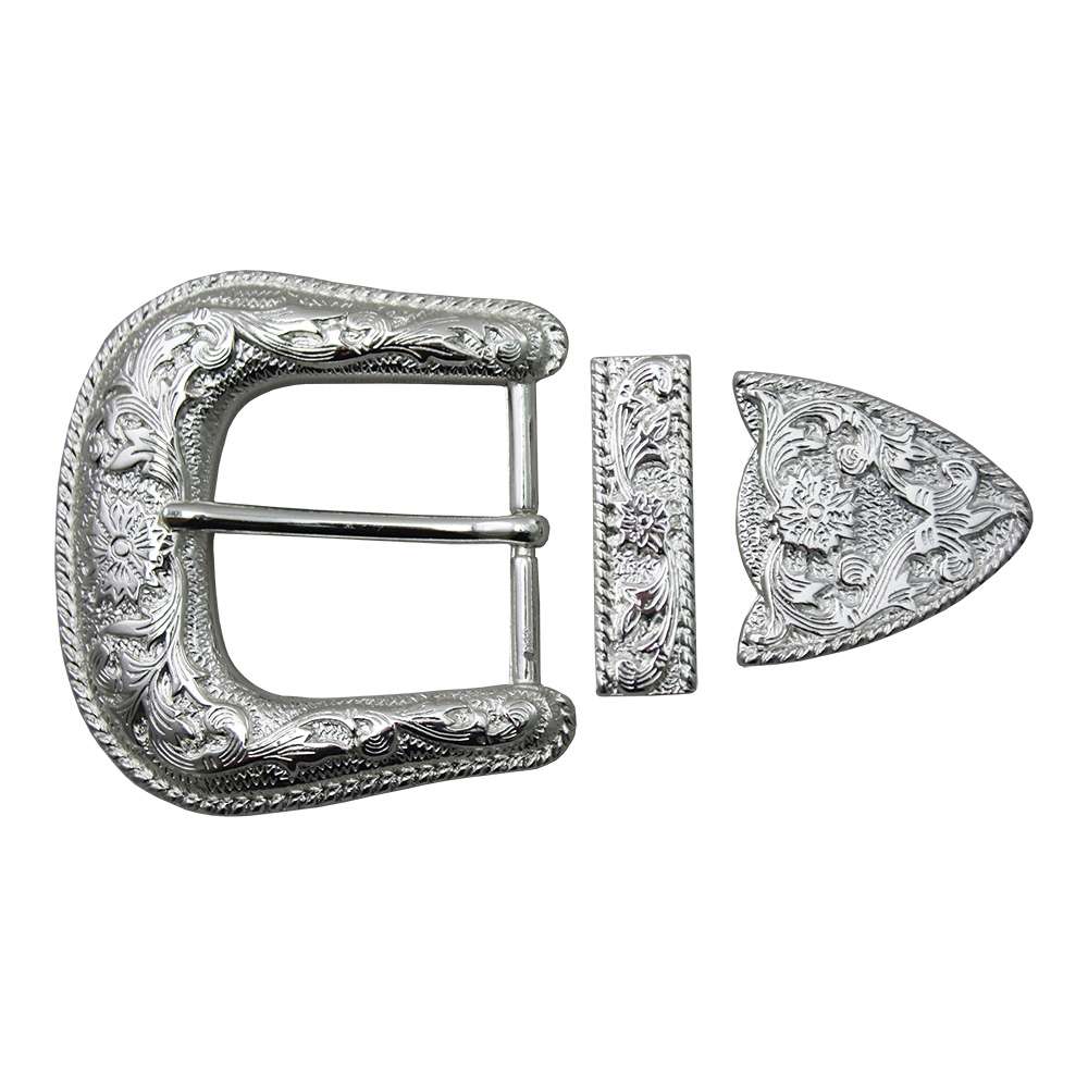 4-188102.SLC.jpg 1 ½" Victoria Buckle Set - Silver Plate Image