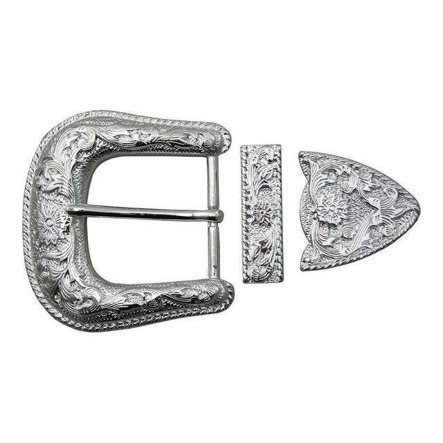 4-188102.SLC.jpg 1 ½" Victoria Buckle Set - Silver Plate Image